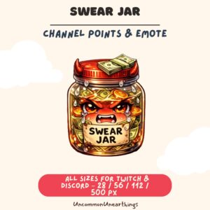Angry swear jar emote with money for Twitch and Discord, available in multiple sizes 28-500px