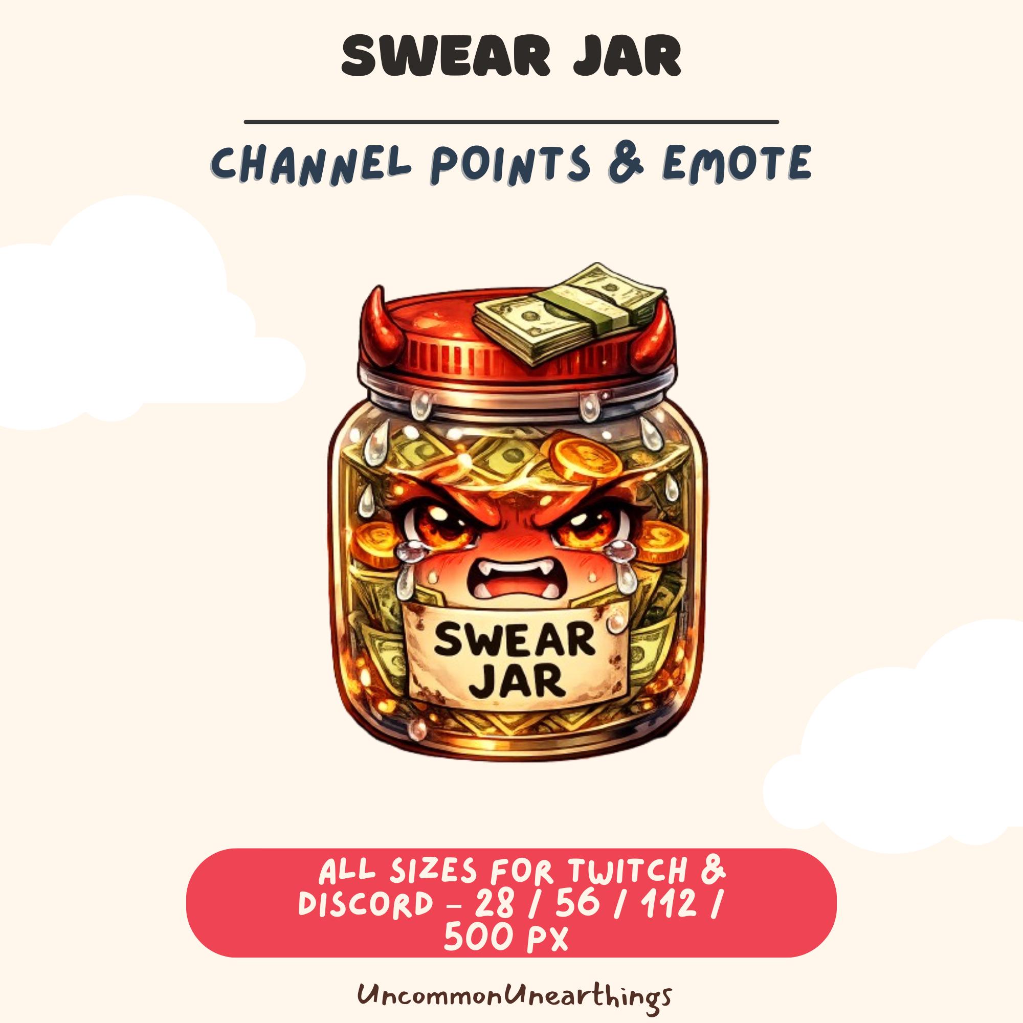 Angry swear jar emote with money for Twitch and Discord, available in multiple sizes 28-500px