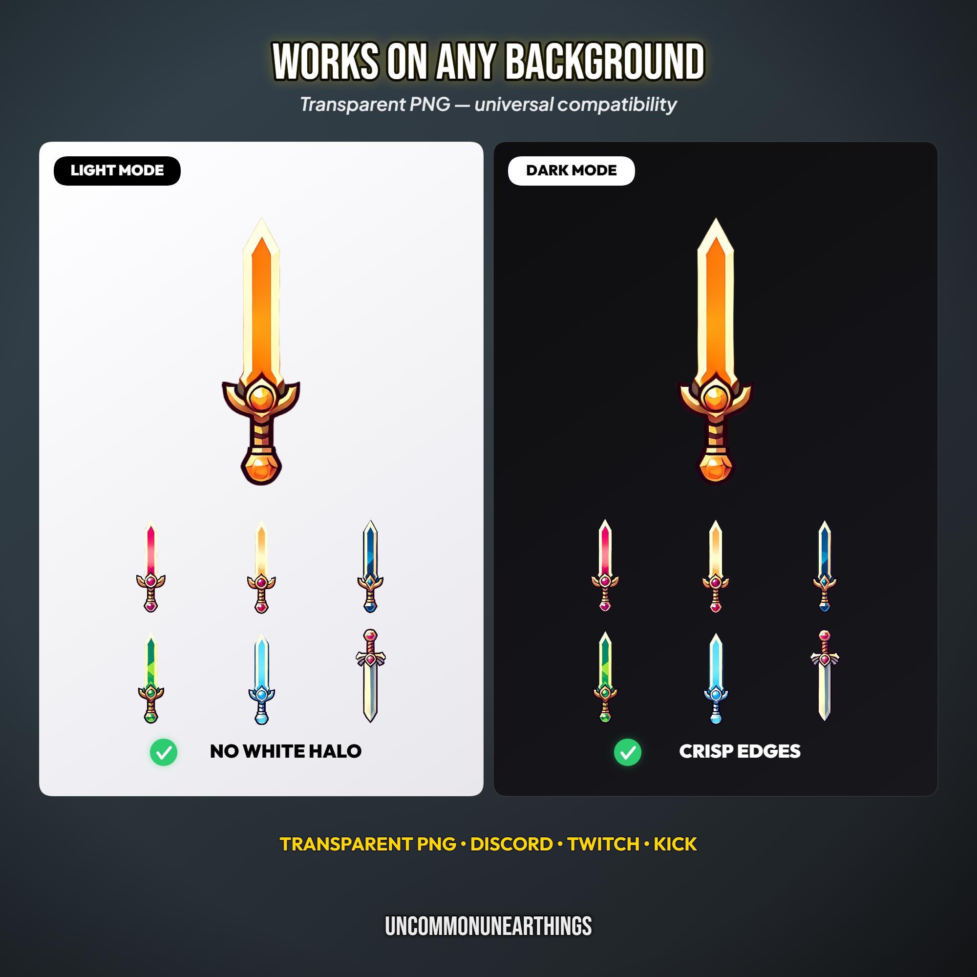 12 Sword Emotes Pack | Twitch Discord RPG Fantasy - Image 5