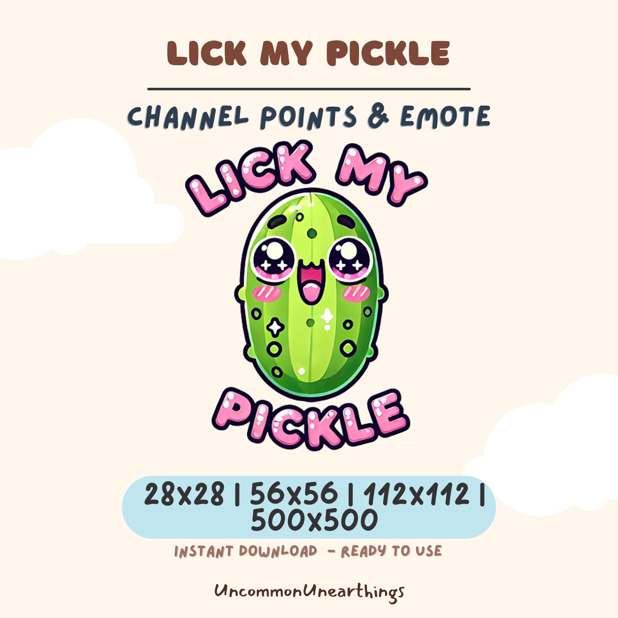 Lick My Pickle Twitch Emote | Funny Meme Discord - Image 2
