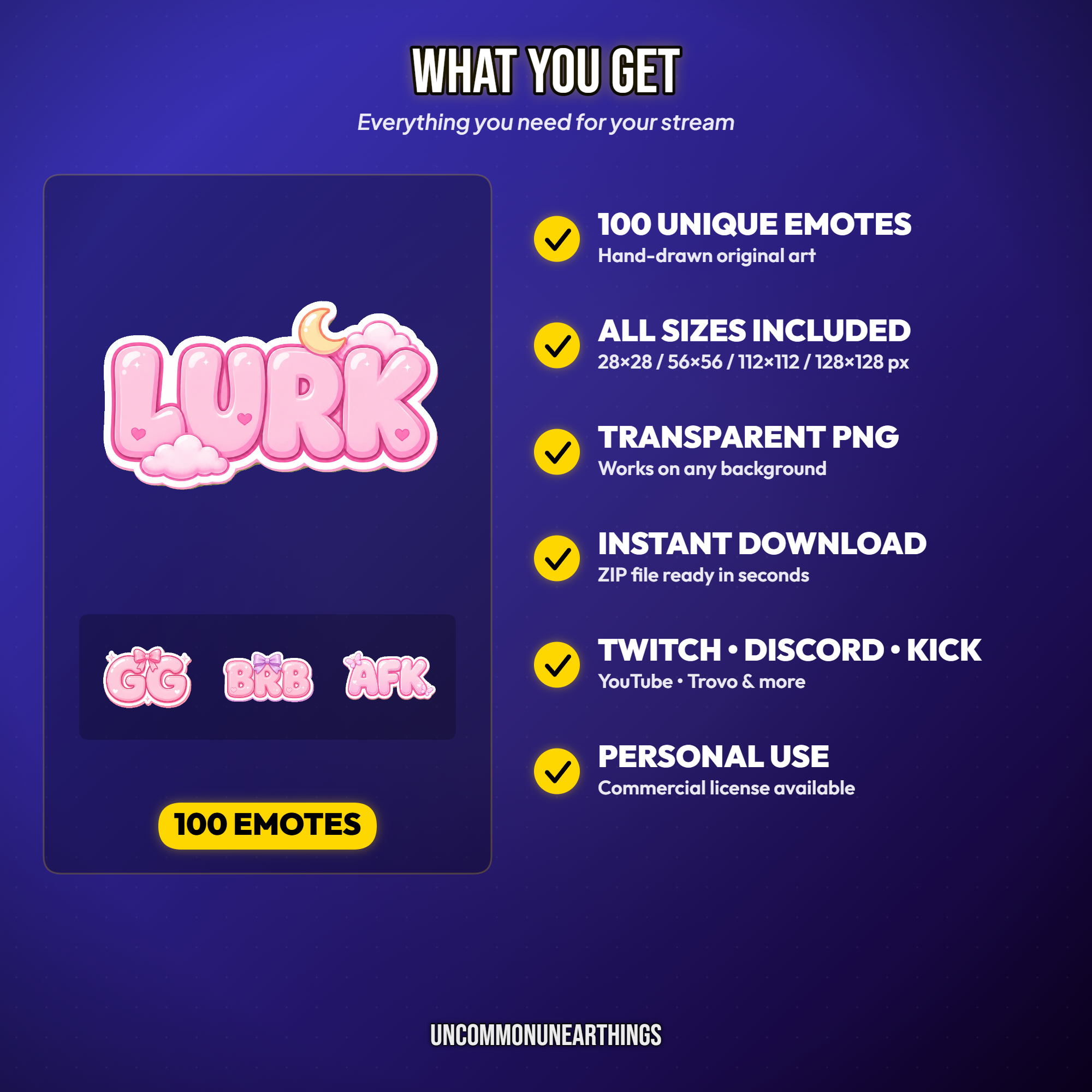 Coquette Emote Pack — 100 Cute Pink Coquette Text Emotes for Twitch Discord - Image 5