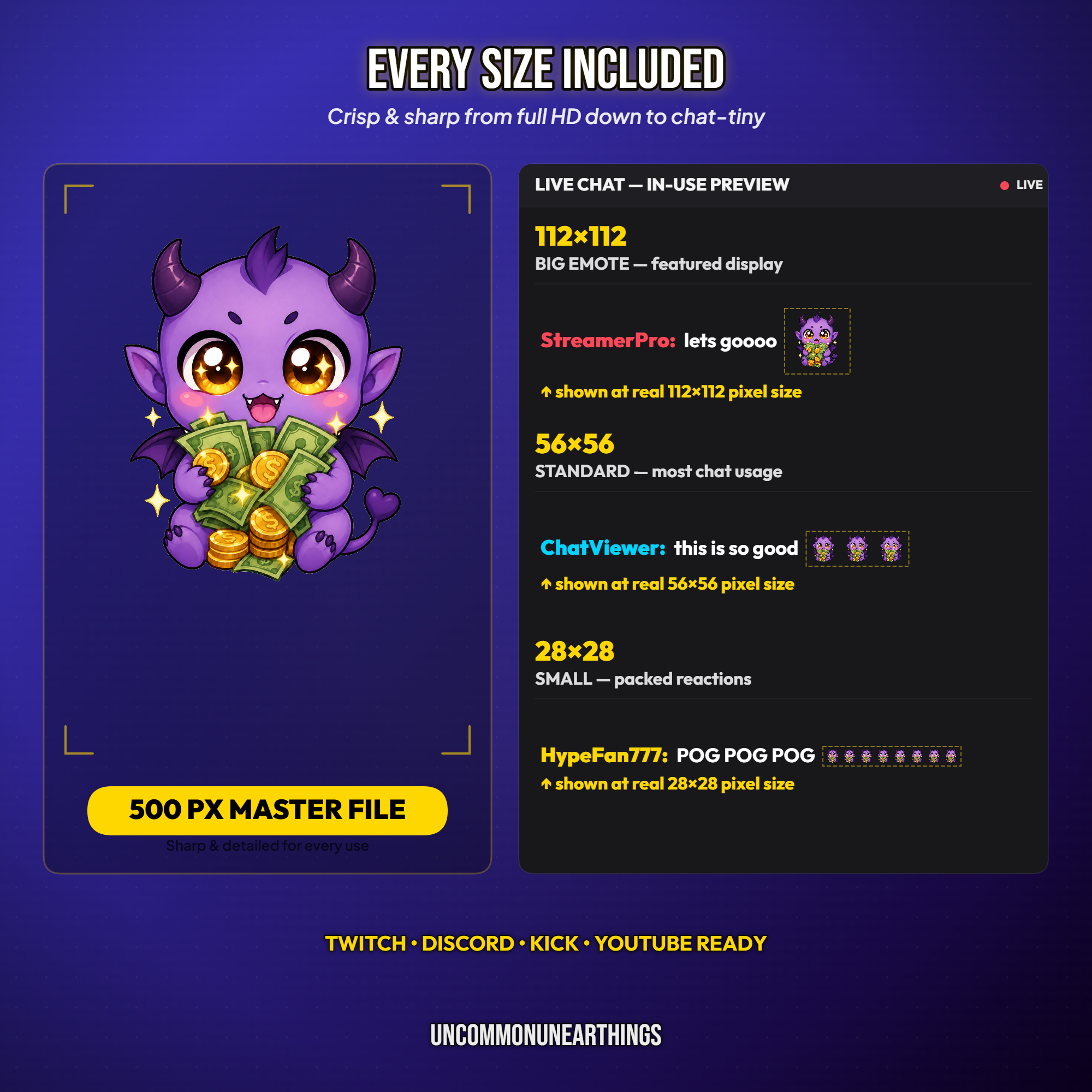 Baby Dragon Emote Pack — 48 Cute Chibi Dragon Emotes for Twitch Discord - Image 6