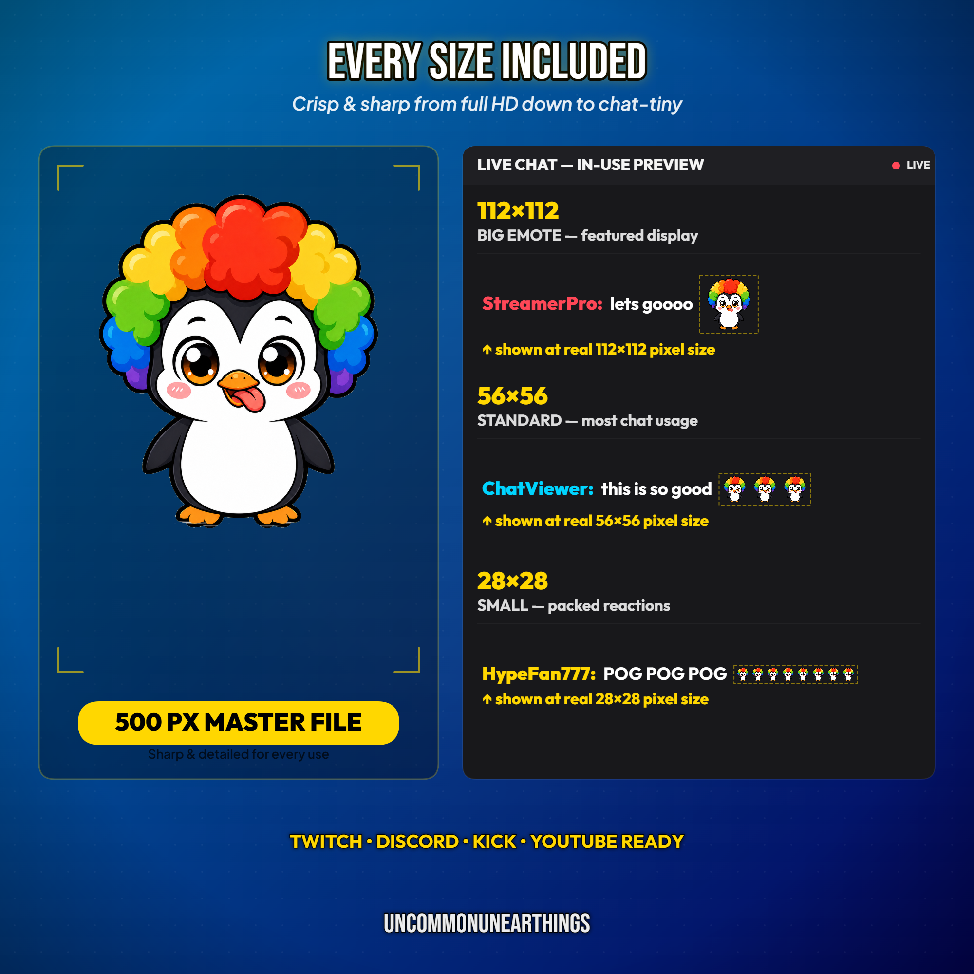 Penguin Emote Pack — 48 Cute Chibi Penguin Emotes for Twitch Discord - Image 6