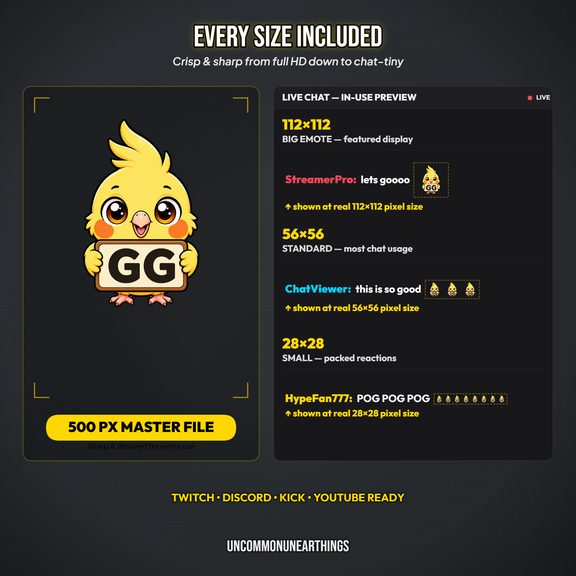 Parrot Emote Pack — 48 Cute Chibi Parrot Emotes for Twitch Discord - Image 6