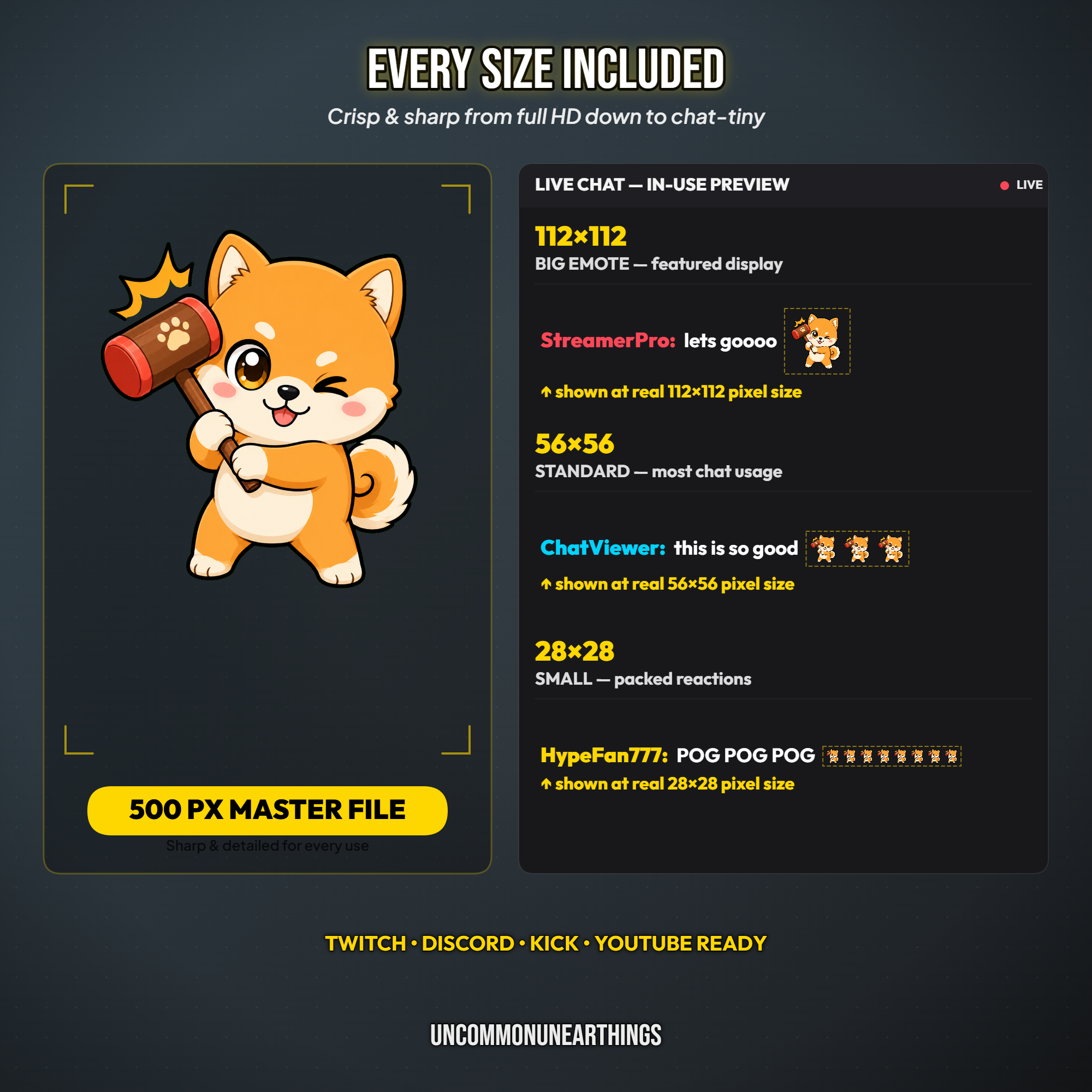 Shiba Inu Emote Pack — 48 Cute Chibi Shiba Inu Emotes for Twitch Discord - Image 6