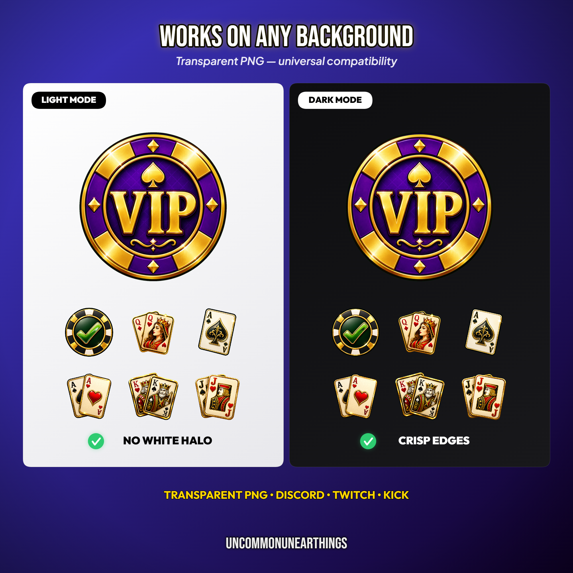Poker Sub Badges for Twitch — 42 Luxury Gold Casino Stream Pack - Image 7