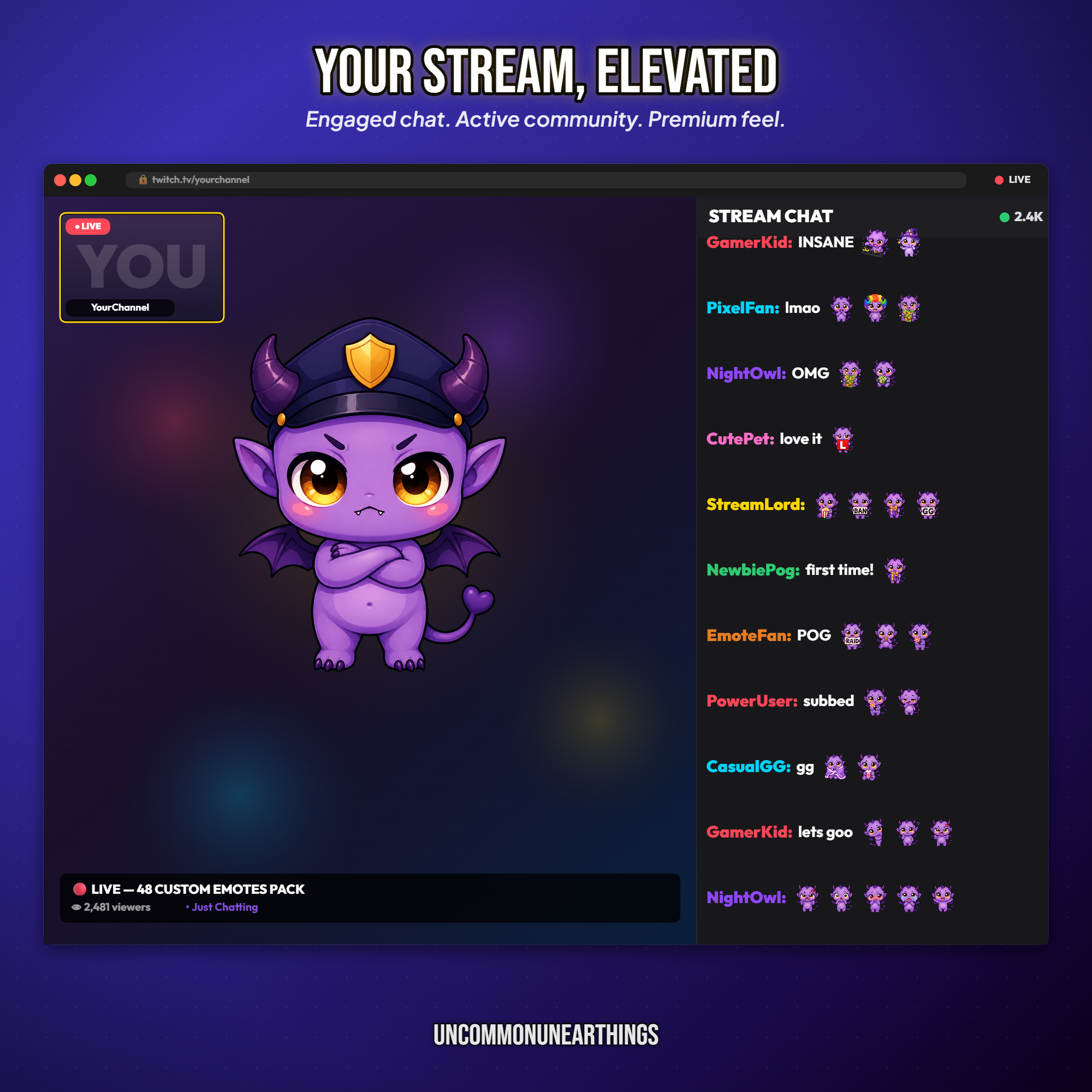 Baby Dragon Emote Pack — 48 Cute Chibi Dragon Emotes for Twitch Discord - Image 9