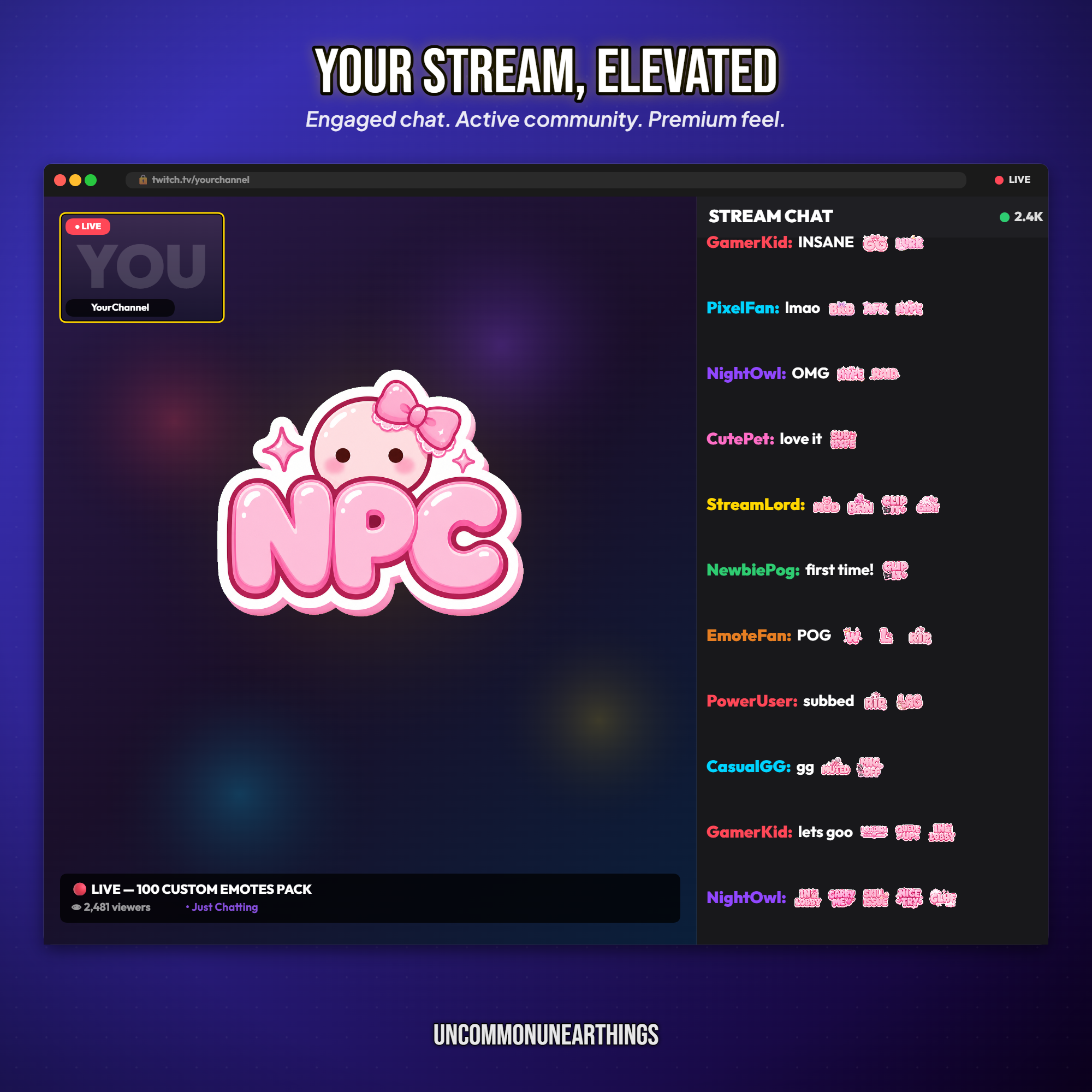 Coquette Emote Pack — 100 Cute Pink Coquette Text Emotes for Twitch Discord - Image 10