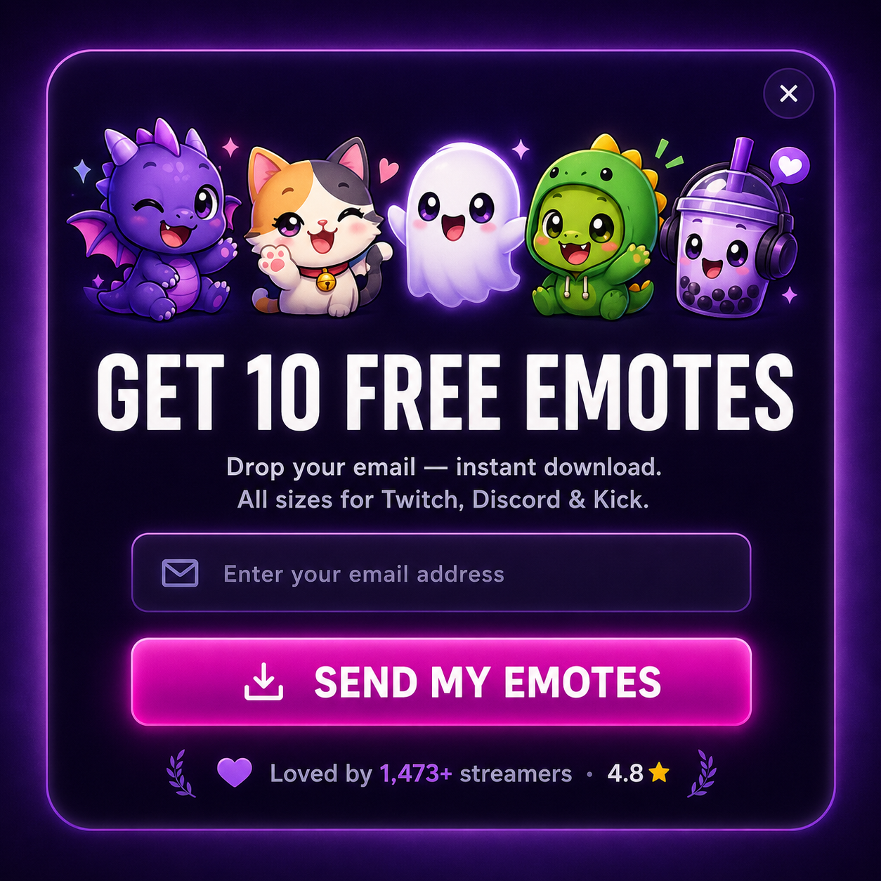 Get 10 Free Emotes